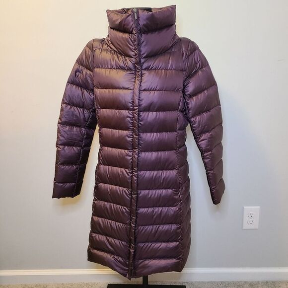 Weekend Max Mara Jackets & Blazers - MaxMara Weekend Women's Puffer Coat Jacket Size 12 Purple Down Filled Long Luxe